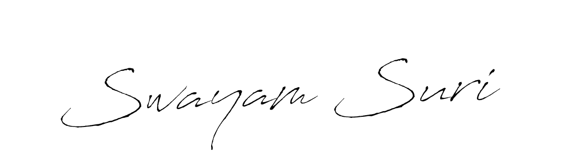 Swayam Suri stylish signature style. Best Handwritten Sign (Antro_Vectra) for my name. Handwritten Signature Collection Ideas for my name Swayam Suri. Swayam Suri signature style 6 images and pictures png