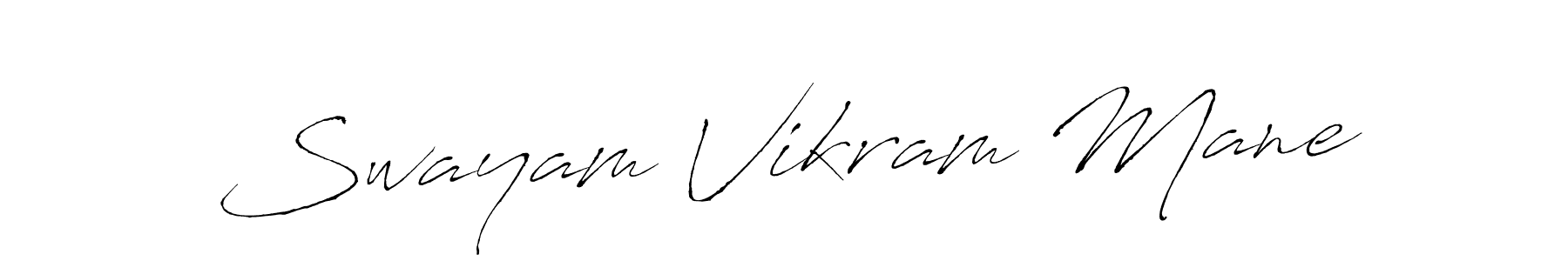 You should practise on your own different ways (Antro_Vectra) to write your name (Swayam Vikram Mane) in signature. don't let someone else do it for you. Swayam Vikram Mane signature style 6 images and pictures png