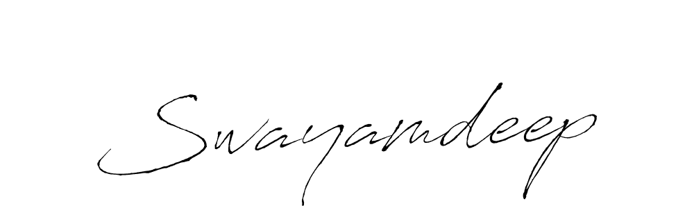 Use a signature maker to create a handwritten signature online. With this signature software, you can design (Antro_Vectra) your own signature for name Swayamdeep. Swayamdeep signature style 6 images and pictures png