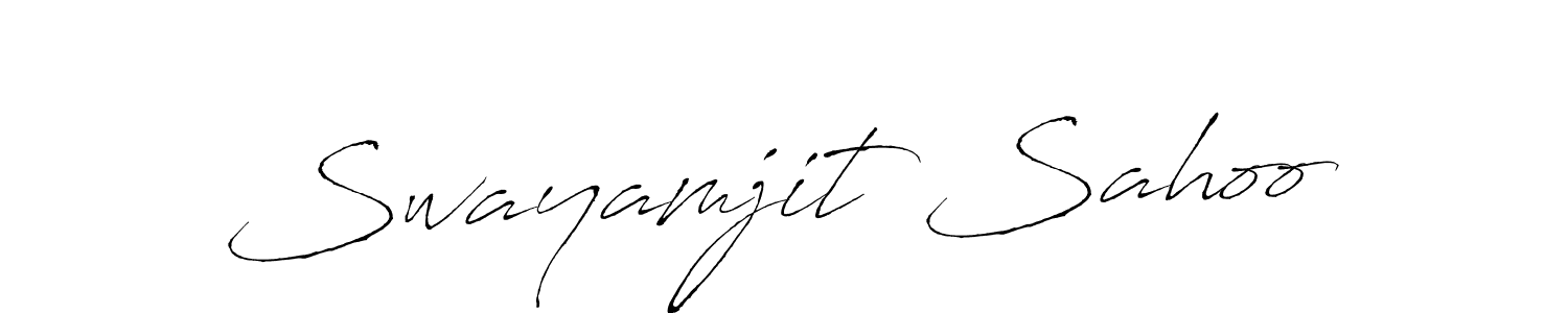 Swayamjit Sahoo stylish signature style. Best Handwritten Sign (Antro_Vectra) for my name. Handwritten Signature Collection Ideas for my name Swayamjit Sahoo. Swayamjit Sahoo signature style 6 images and pictures png