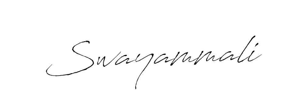 Make a beautiful signature design for name Swayammali. With this signature (Antro_Vectra) style, you can create a handwritten signature for free. Swayammali signature style 6 images and pictures png