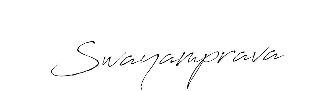 Design your own signature with our free online signature maker. With this signature software, you can create a handwritten (Antro_Vectra) signature for name Swayamprava. Swayamprava signature style 6 images and pictures png