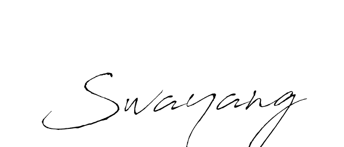 Make a beautiful signature design for name Swayang. With this signature (Antro_Vectra) style, you can create a handwritten signature for free. Swayang signature style 6 images and pictures png
