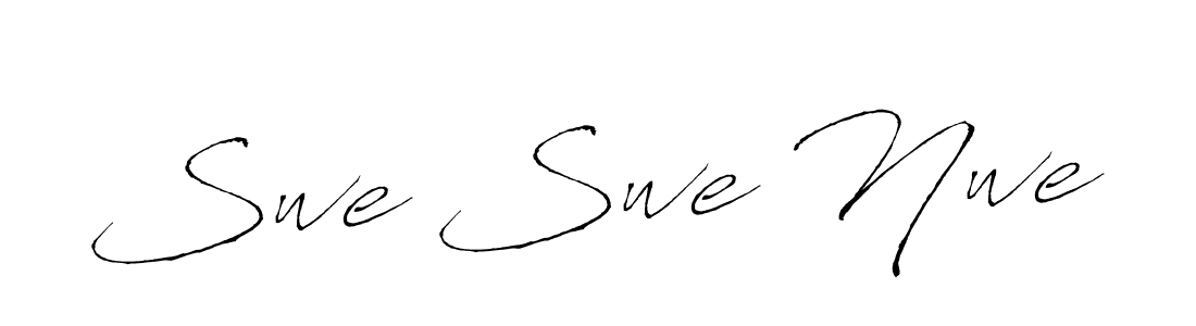 How to make Swe Swe Nwe name signature. Use Antro_Vectra style for creating short signs online. This is the latest handwritten sign. Swe Swe Nwe signature style 6 images and pictures png