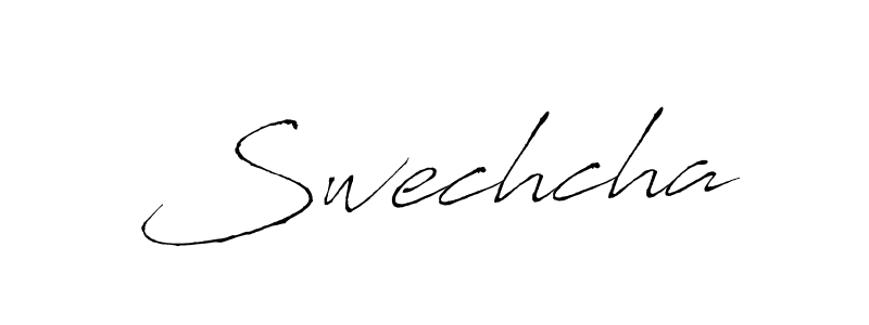 Design your own signature with our free online signature maker. With this signature software, you can create a handwritten (Antro_Vectra) signature for name Swechcha. Swechcha signature style 6 images and pictures png