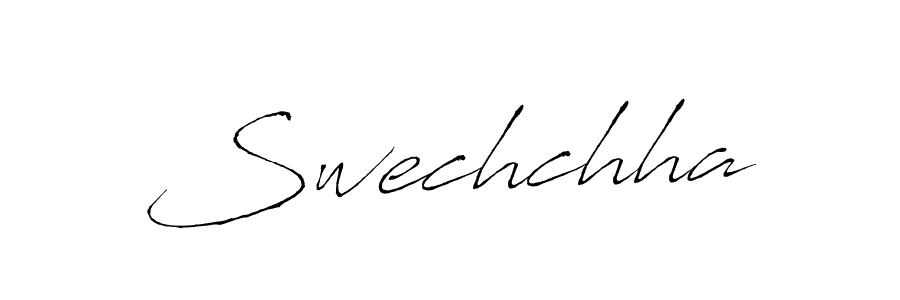 Design your own signature with our free online signature maker. With this signature software, you can create a handwritten (Antro_Vectra) signature for name Swechchha. Swechchha signature style 6 images and pictures png