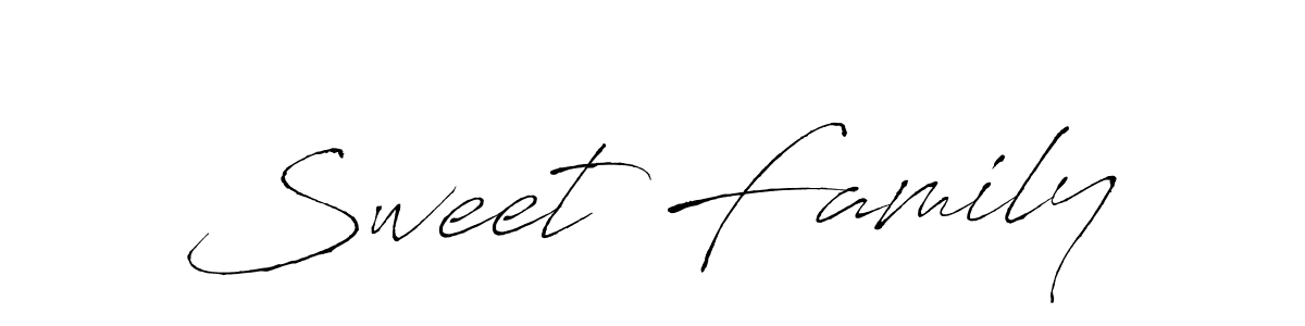 Design your own signature with our free online signature maker. With this signature software, you can create a handwritten (Antro_Vectra) signature for name Sweet Family. Sweet Family signature style 6 images and pictures png