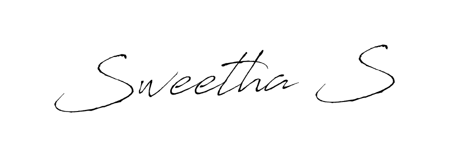 Sweetha S stylish signature style. Best Handwritten Sign (Antro_Vectra) for my name. Handwritten Signature Collection Ideas for my name Sweetha S. Sweetha S signature style 6 images and pictures png