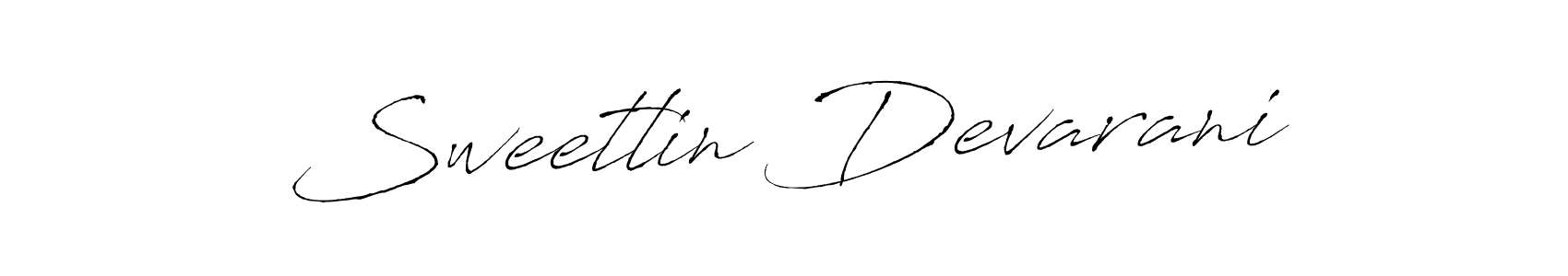 Create a beautiful signature design for name Sweetlin Devarani. With this signature (Antro_Vectra) fonts, you can make a handwritten signature for free. Sweetlin Devarani signature style 6 images and pictures png