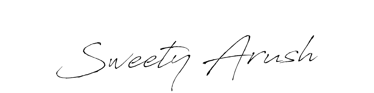 Design your own signature with our free online signature maker. With this signature software, you can create a handwritten (Antro_Vectra) signature for name Sweety Arush. Sweety Arush signature style 6 images and pictures png