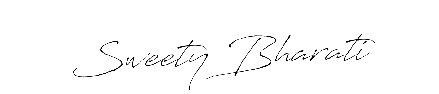 Antro_Vectra is a professional signature style that is perfect for those who want to add a touch of class to their signature. It is also a great choice for those who want to make their signature more unique. Get Sweety Bharati name to fancy signature for free. Sweety Bharati signature style 6 images and pictures png