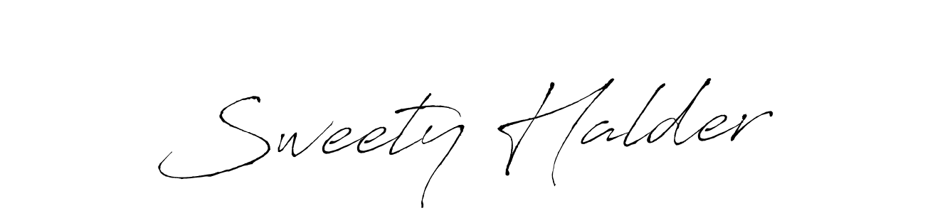 Create a beautiful signature design for name Sweety Halder. With this signature (Antro_Vectra) fonts, you can make a handwritten signature for free. Sweety Halder signature style 6 images and pictures png