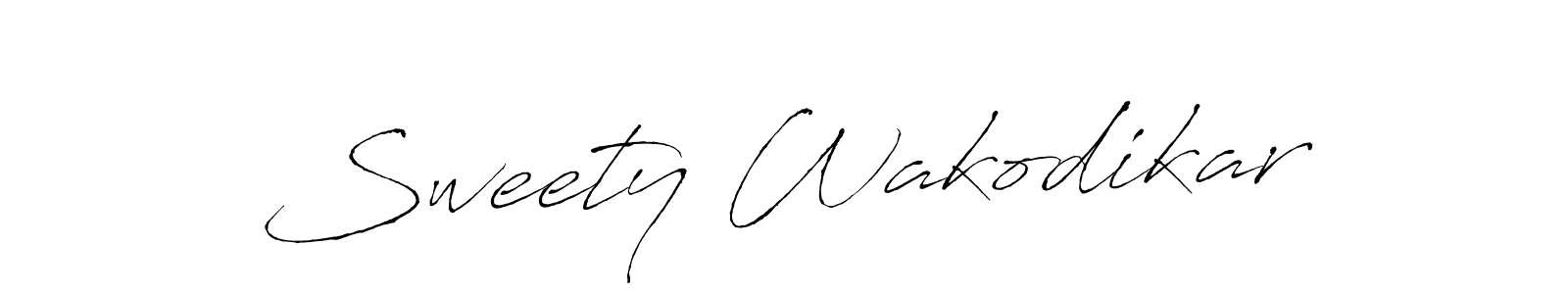 Design your own signature with our free online signature maker. With this signature software, you can create a handwritten (Antro_Vectra) signature for name Sweety Wakodikar. Sweety Wakodikar signature style 6 images and pictures png