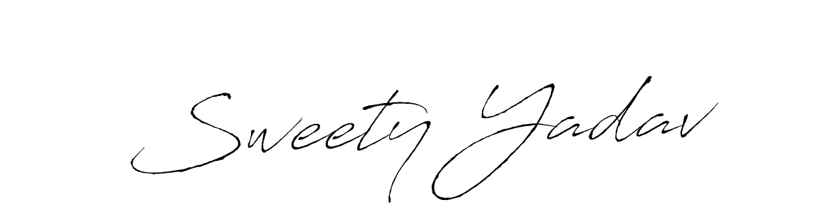 Make a beautiful signature design for name Sweety Yadav. With this signature (Antro_Vectra) style, you can create a handwritten signature for free. Sweety Yadav signature style 6 images and pictures png