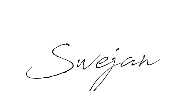 Design your own signature with our free online signature maker. With this signature software, you can create a handwritten (Antro_Vectra) signature for name Swejan. Swejan signature style 6 images and pictures png