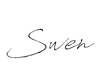 How to make Swen name signature. Use Antro_Vectra style for creating short signs online. This is the latest handwritten sign. Swen signature style 6 images and pictures png