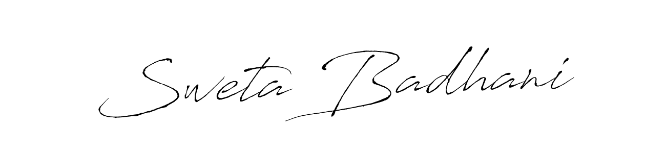 Use a signature maker to create a handwritten signature online. With this signature software, you can design (Antro_Vectra) your own signature for name Sweta Badhani. Sweta Badhani signature style 6 images and pictures png