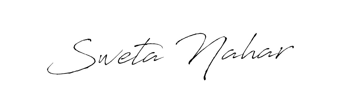if you are searching for the best signature style for your name Sweta Nahar. so please give up your signature search. here we have designed multiple signature styles  using Antro_Vectra. Sweta Nahar signature style 6 images and pictures png