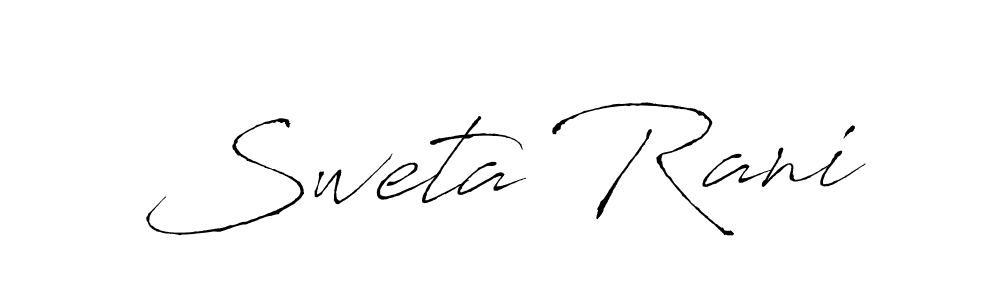 How to make Sweta Rani name signature. Use Antro_Vectra style for creating short signs online. This is the latest handwritten sign. Sweta Rani signature style 6 images and pictures png