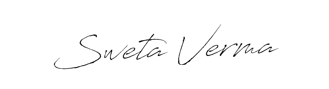 How to make Sweta Verma name signature. Use Antro_Vectra style for creating short signs online. This is the latest handwritten sign. Sweta Verma signature style 6 images and pictures png