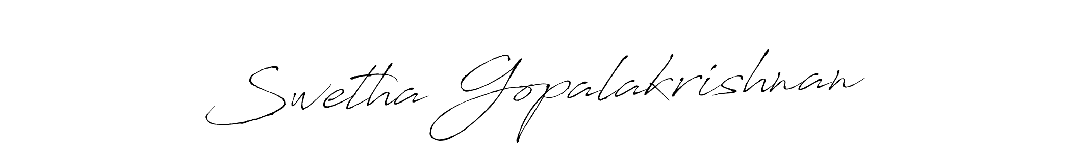 Design your own signature with our free online signature maker. With this signature software, you can create a handwritten (Antro_Vectra) signature for name Swetha Gopalakrishnan. Swetha Gopalakrishnan signature style 6 images and pictures png