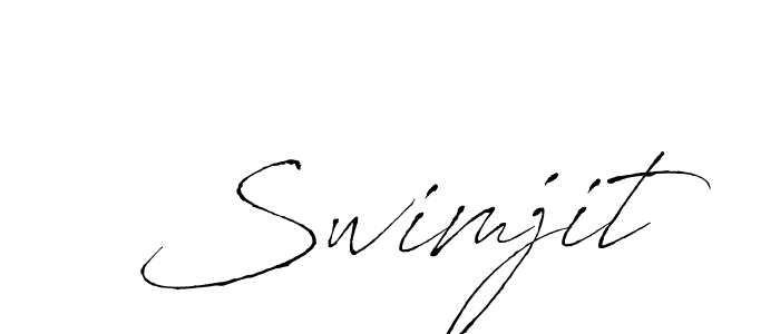 You should practise on your own different ways (Antro_Vectra) to write your name (Swimjit) in signature. don't let someone else do it for you. Swimjit signature style 6 images and pictures png