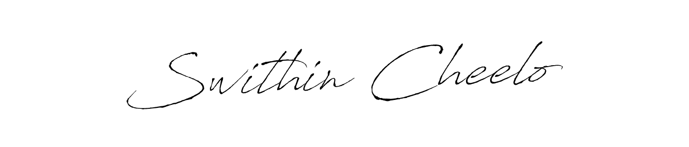 Make a beautiful signature design for name Swithin Cheelo. With this signature (Antro_Vectra) style, you can create a handwritten signature for free. Swithin Cheelo signature style 6 images and pictures png