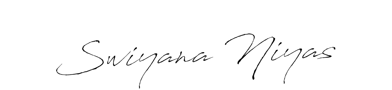 How to make Swiyana Niyas name signature. Use Antro_Vectra style for creating short signs online. This is the latest handwritten sign. Swiyana Niyas signature style 6 images and pictures png