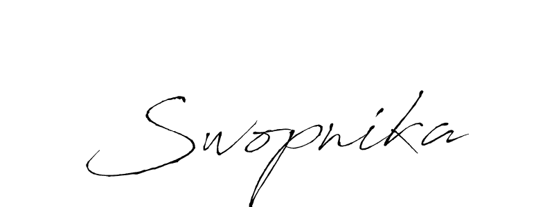 Use a signature maker to create a handwritten signature online. With this signature software, you can design (Antro_Vectra) your own signature for name Swopnika. Swopnika signature style 6 images and pictures png