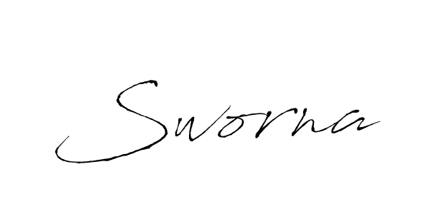 if you are searching for the best signature style for your name Sworna. so please give up your signature search. here we have designed multiple signature styles  using Antro_Vectra. Sworna signature style 6 images and pictures png