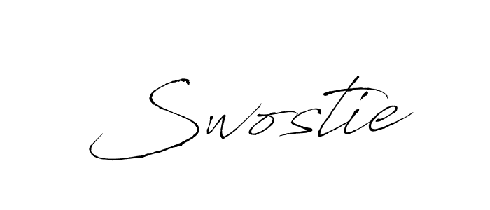 Make a beautiful signature design for name Swostie. With this signature (Antro_Vectra) style, you can create a handwritten signature for free. Swostie signature style 6 images and pictures png