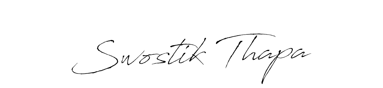 How to make Swostik Thapa signature? Antro_Vectra is a professional autograph style. Create handwritten signature for Swostik Thapa name. Swostik Thapa signature style 6 images and pictures png