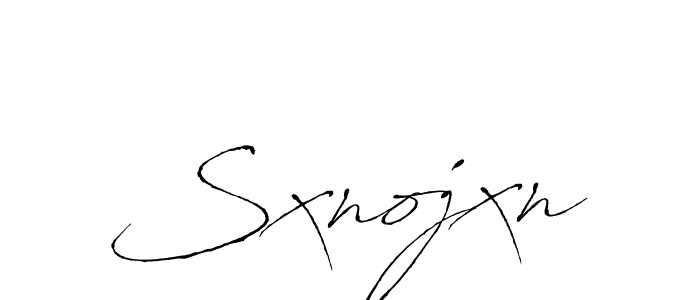 Make a beautiful signature design for name Sxnojxn. With this signature (Antro_Vectra) style, you can create a handwritten signature for free. Sxnojxn signature style 6 images and pictures png