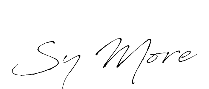 It looks lik you need a new signature style for name Sy More. Design unique handwritten (Antro_Vectra) signature with our free signature maker in just a few clicks. Sy More signature style 6 images and pictures png