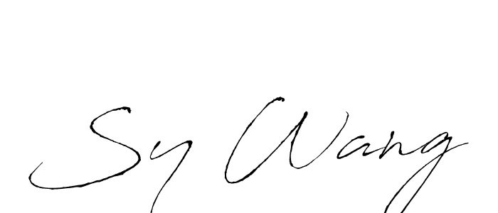 Also You can easily find your signature by using the search form. We will create Sy Wang name handwritten signature images for you free of cost using Antro_Vectra sign style. Sy Wang signature style 6 images and pictures png