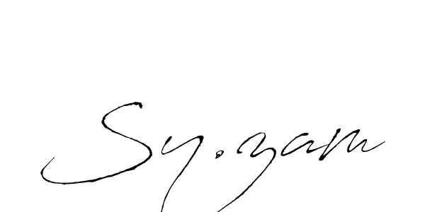 Create a beautiful signature design for name Sy.zam. With this signature (Antro_Vectra) fonts, you can make a handwritten signature for free. Sy.zam signature style 6 images and pictures png