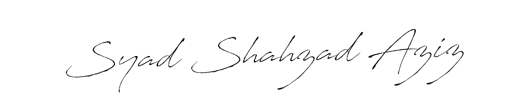 Use a signature maker to create a handwritten signature online. With this signature software, you can design (Antro_Vectra) your own signature for name Syad Shahzad Aziz. Syad Shahzad Aziz signature style 6 images and pictures png