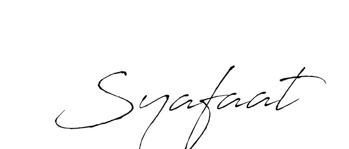 Make a beautiful signature design for name Syafaat. With this signature (Antro_Vectra) style, you can create a handwritten signature for free. Syafaat signature style 6 images and pictures png