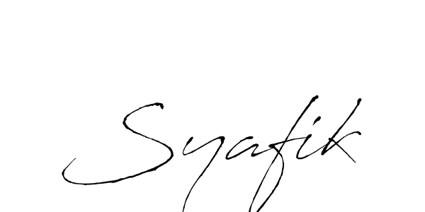 Syafik stylish signature style. Best Handwritten Sign (Antro_Vectra) for my name. Handwritten Signature Collection Ideas for my name Syafik. Syafik signature style 6 images and pictures png