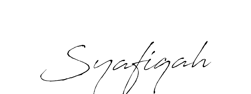 Use a signature maker to create a handwritten signature online. With this signature software, you can design (Antro_Vectra) your own signature for name Syafiqah. Syafiqah signature style 6 images and pictures png