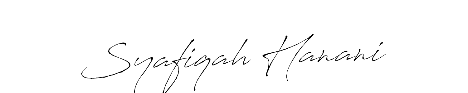 The best way (Antro_Vectra) to make a short signature is to pick only two or three words in your name. The name Syafiqah Hanani include a total of six letters. For converting this name. Syafiqah Hanani signature style 6 images and pictures png