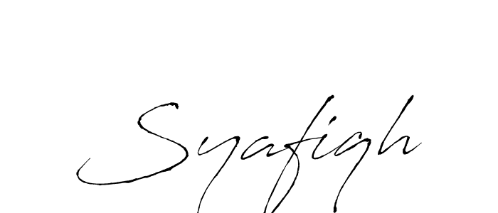 How to make Syafiqh signature? Antro_Vectra is a professional autograph style. Create handwritten signature for Syafiqh name. Syafiqh signature style 6 images and pictures png