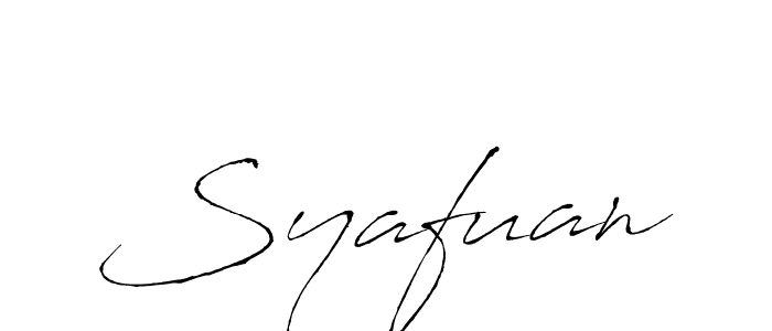 Design your own signature with our free online signature maker. With this signature software, you can create a handwritten (Antro_Vectra) signature for name Syafuan. Syafuan signature style 6 images and pictures png