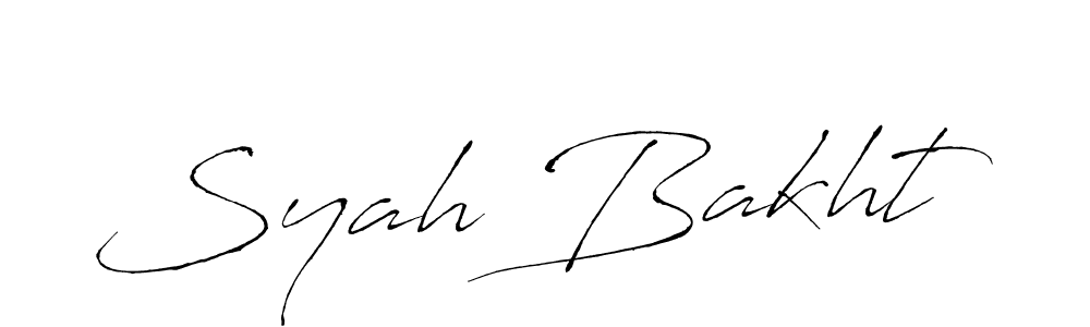 The best way (Antro_Vectra) to make a short signature is to pick only two or three words in your name. The name Syah Bakht include a total of six letters. For converting this name. Syah Bakht signature style 6 images and pictures png