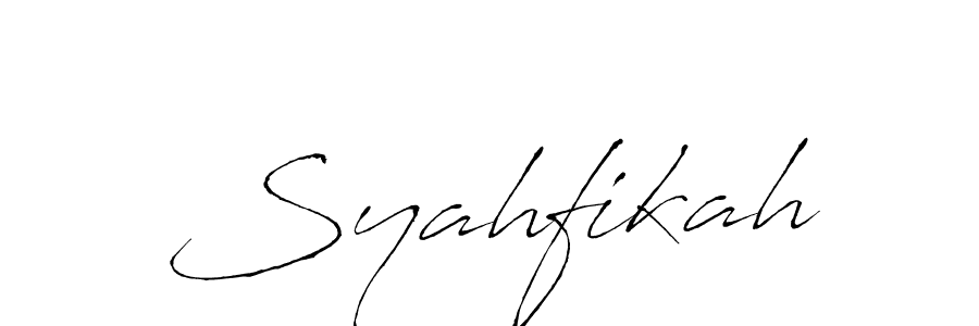 Once you've used our free online signature maker to create your best signature Antro_Vectra style, it's time to enjoy all of the benefits that Syahfikah name signing documents. Syahfikah signature style 6 images and pictures png