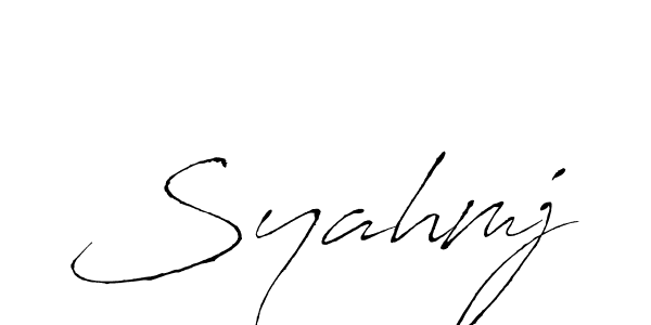 Similarly Antro_Vectra is the best handwritten signature design. Signature creator online .You can use it as an online autograph creator for name Syahmj. Syahmj signature style 6 images and pictures png
