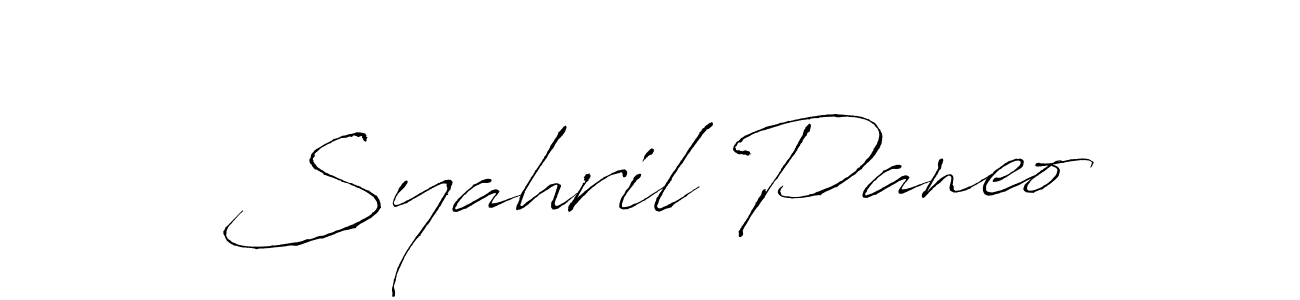 Design your own signature with our free online signature maker. With this signature software, you can create a handwritten (Antro_Vectra) signature for name Syahril Paneo. Syahril Paneo signature style 6 images and pictures png