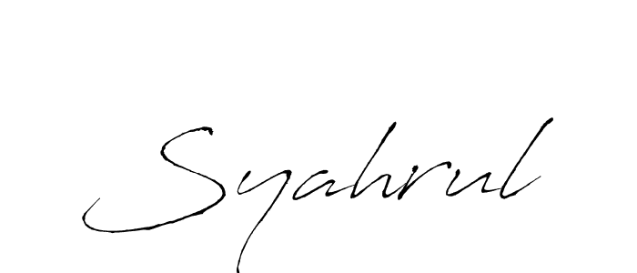 How to make Syahrul signature? Antro_Vectra is a professional autograph style. Create handwritten signature for Syahrul name. Syahrul signature style 6 images and pictures png