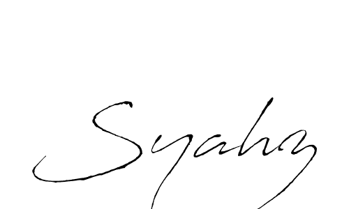 Also we have Syahz name is the best signature style. Create professional handwritten signature collection using Antro_Vectra autograph style. Syahz signature style 6 images and pictures png