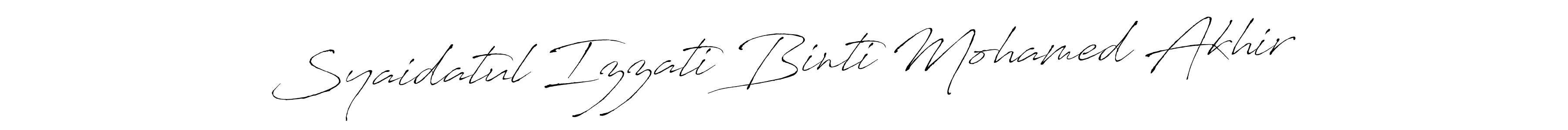 Use a signature maker to create a handwritten signature online. With this signature software, you can design (Antro_Vectra) your own signature for name Syaidatul Izzati Binti Mohamed Akhir. Syaidatul Izzati Binti Mohamed Akhir signature style 6 images and pictures png